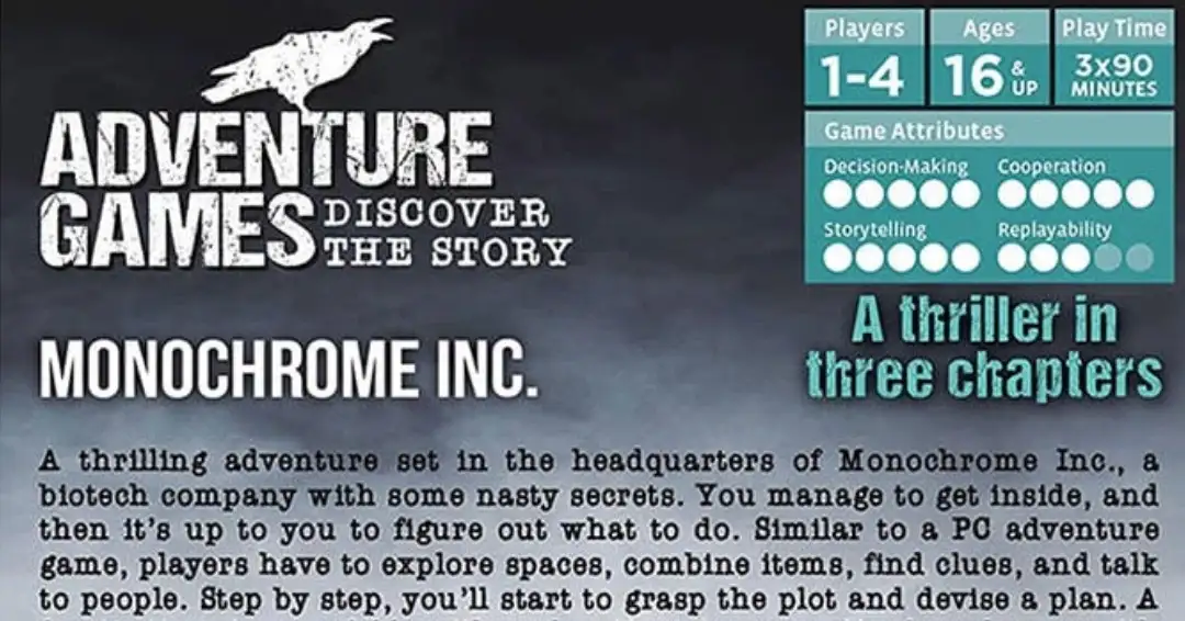 Adventure Games: Monochrome Inc